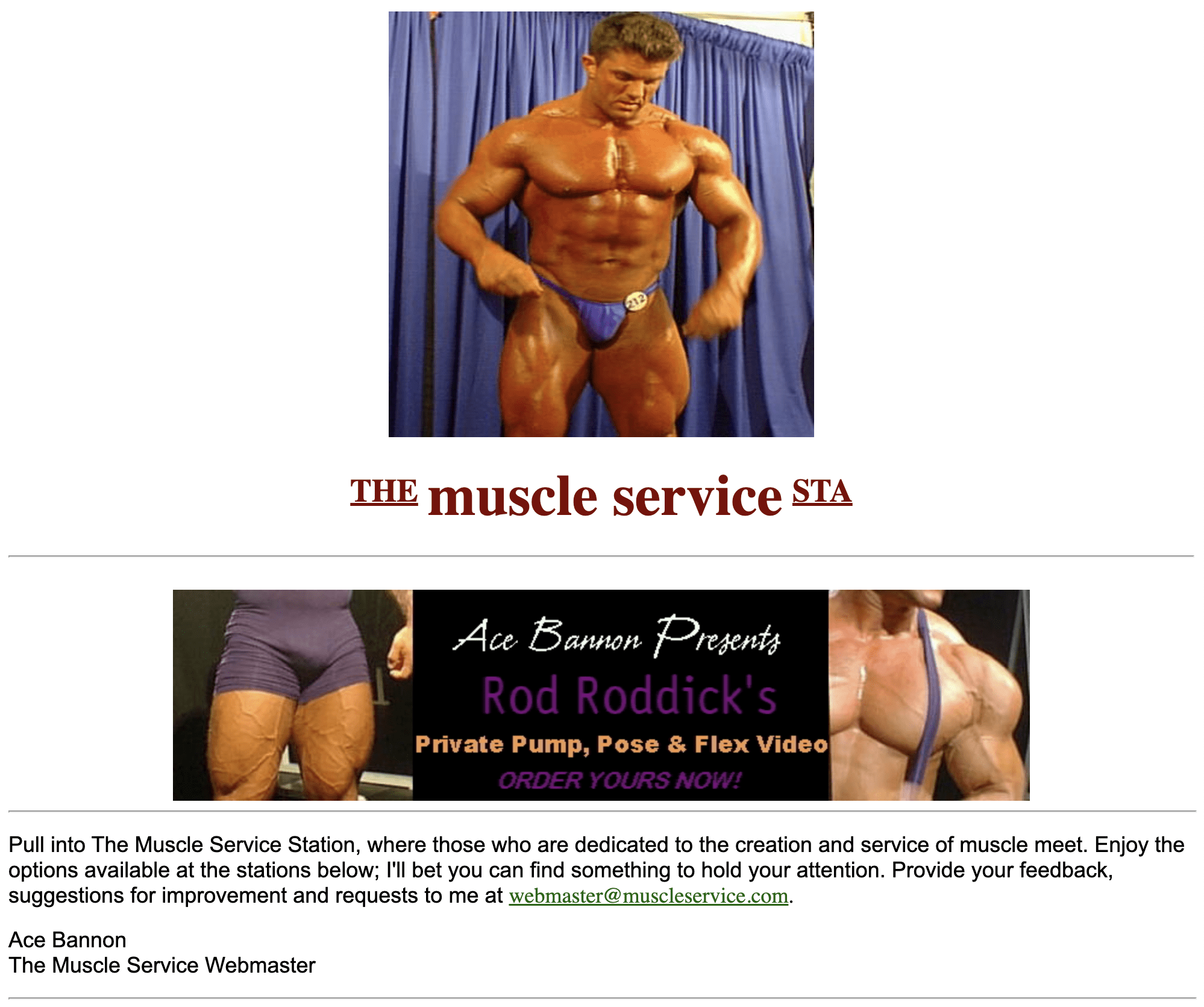 Ace Bannon And The Muscle Service Story: Massive Online Musclemen
