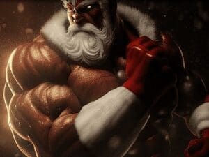 muscled santa