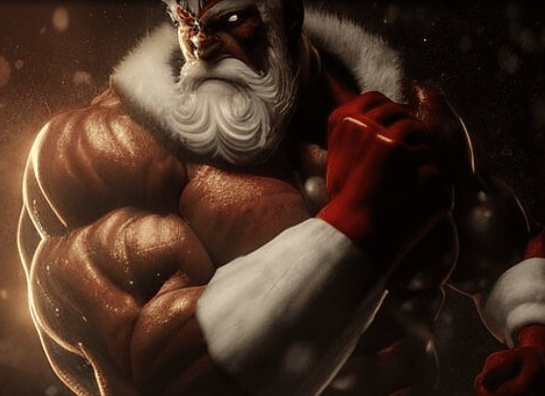 A MERRY MUSCLE CHRISTMAS WITH MASSIVE MUSCLED SANTA
